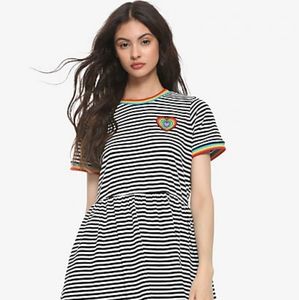 Rainbow ringer dress